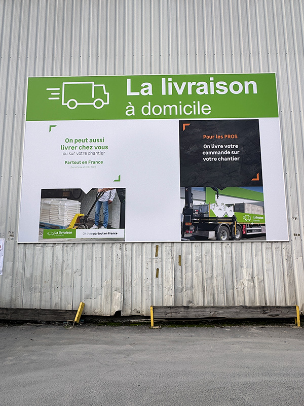 Impression numérique : Bâche tendue sur cadre aluminium