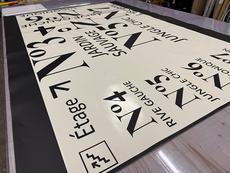 Signalétique - lettres adhésives