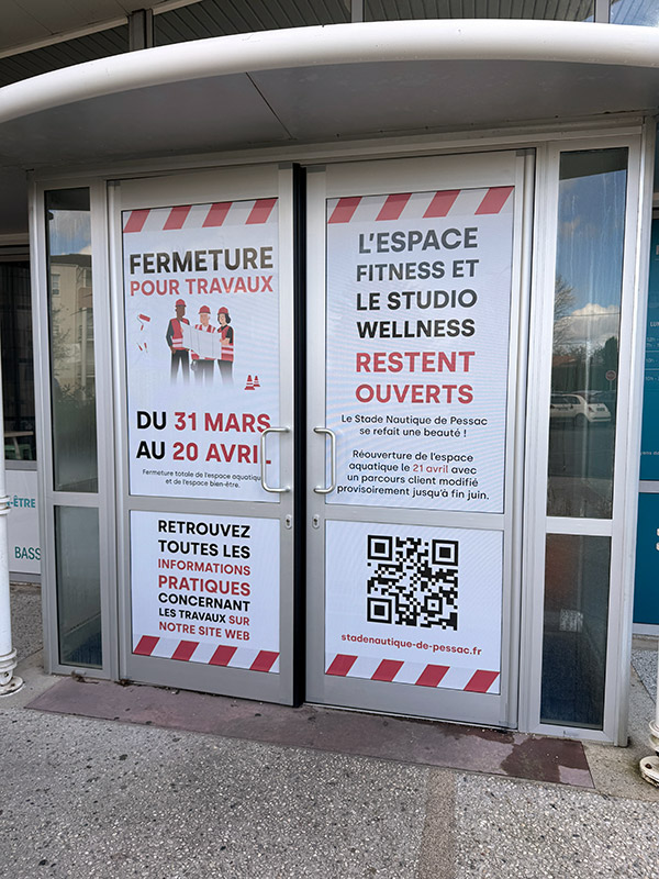 Vitrophanie - Marquage travaux
