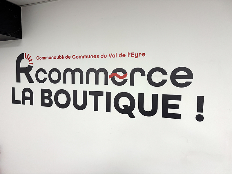 Stickers muraux décoration logo boutique