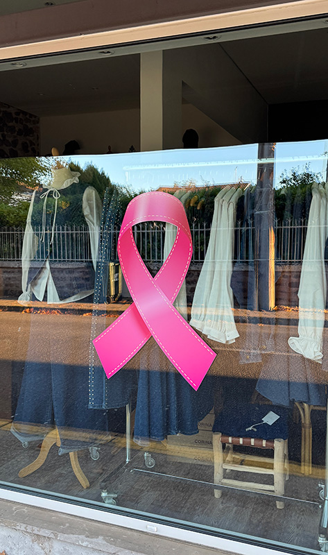 Vitrophanie - Stickers vitrine "Octobre rose"