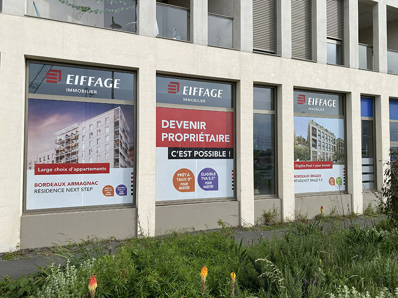 Vitrophanie - Bulle de vente immobilier