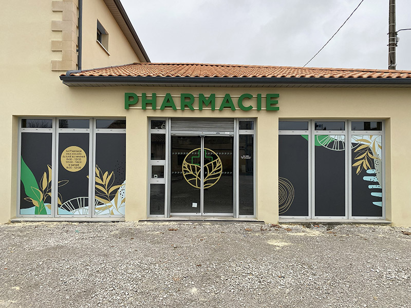 Vitrophanie - Vitrine Pharmacie